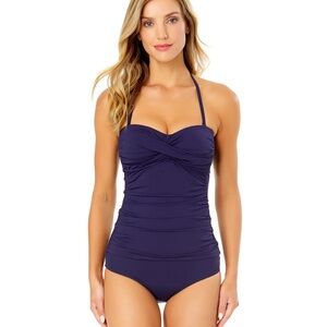 Strapless Purple Swimsuit